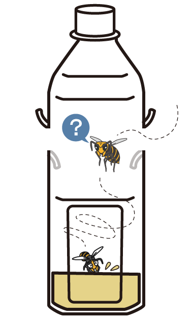 トラップの仕組みとハチの習性